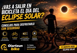 ¿Vas a salir en bicicleta el día del eclipse solar? Consejos para disfrutarlo con seguridad