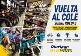 Vuelta al cole sobre ruedas 2026: bicicletas para niños, jóvenes ciclistas y competición en Oiartzun Bike